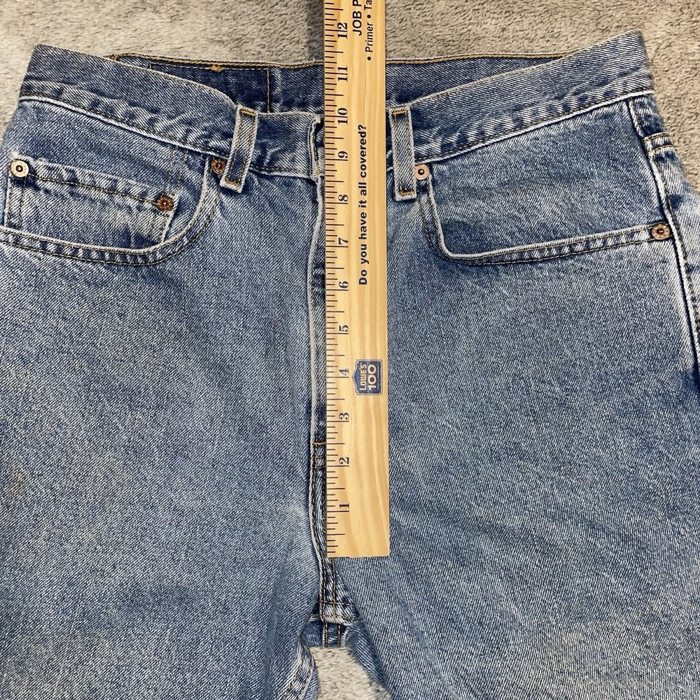 Vintage 90s Levi’s 505 Light Wash Jean Shorts Size Youth 14.5 White Tab - Picture 6 of 6